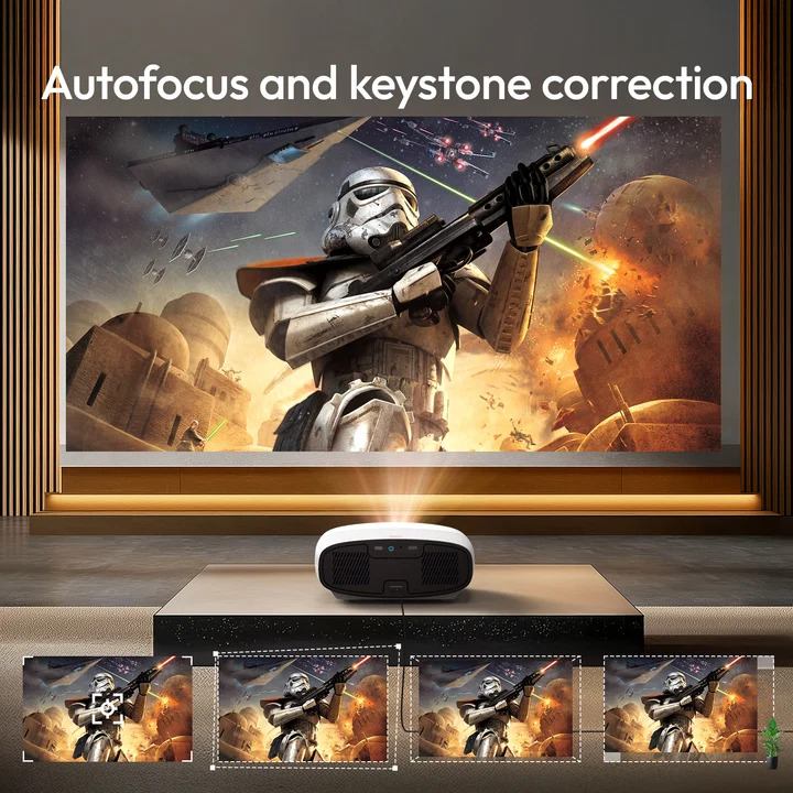 Byintek A22 Smart Projector with Full HD 1080P, 1000 ANSI Lumens and Android 9