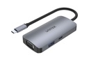 uHUB P5 Trio 5-in-1 USB-C Hub with MST Triple Monitor and 100W Power Delivery